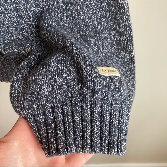 Men’s Columbia Blue Heathered Knit Crew Neck Sweater XXL - Picture 2 of 9